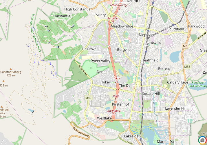 Map location of Dennedal